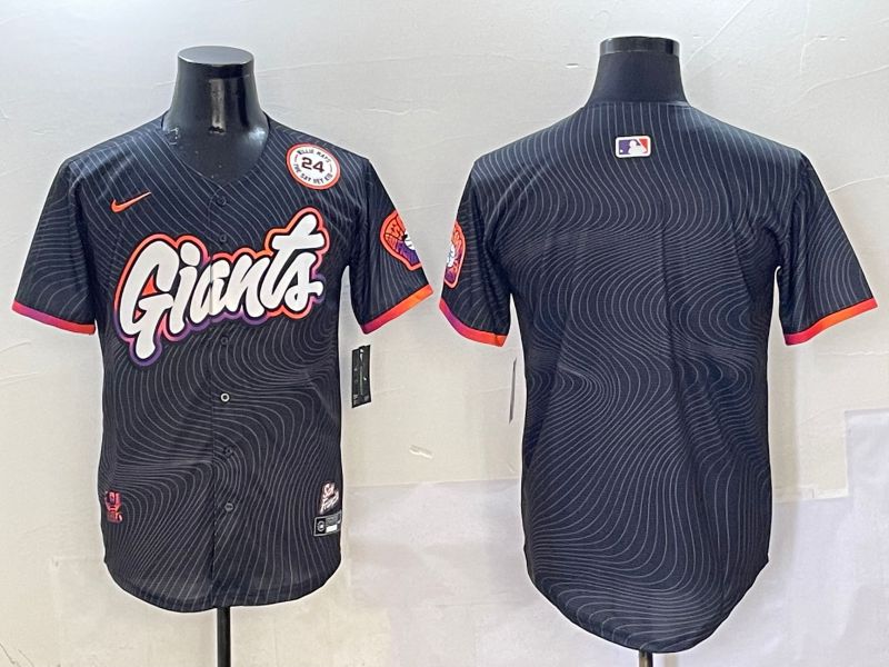 Men San Francisco Giants Blank Black Second generation Joint Name Nike 2025 MLB Jersey style 15->san francisco giants->MLB Jersey